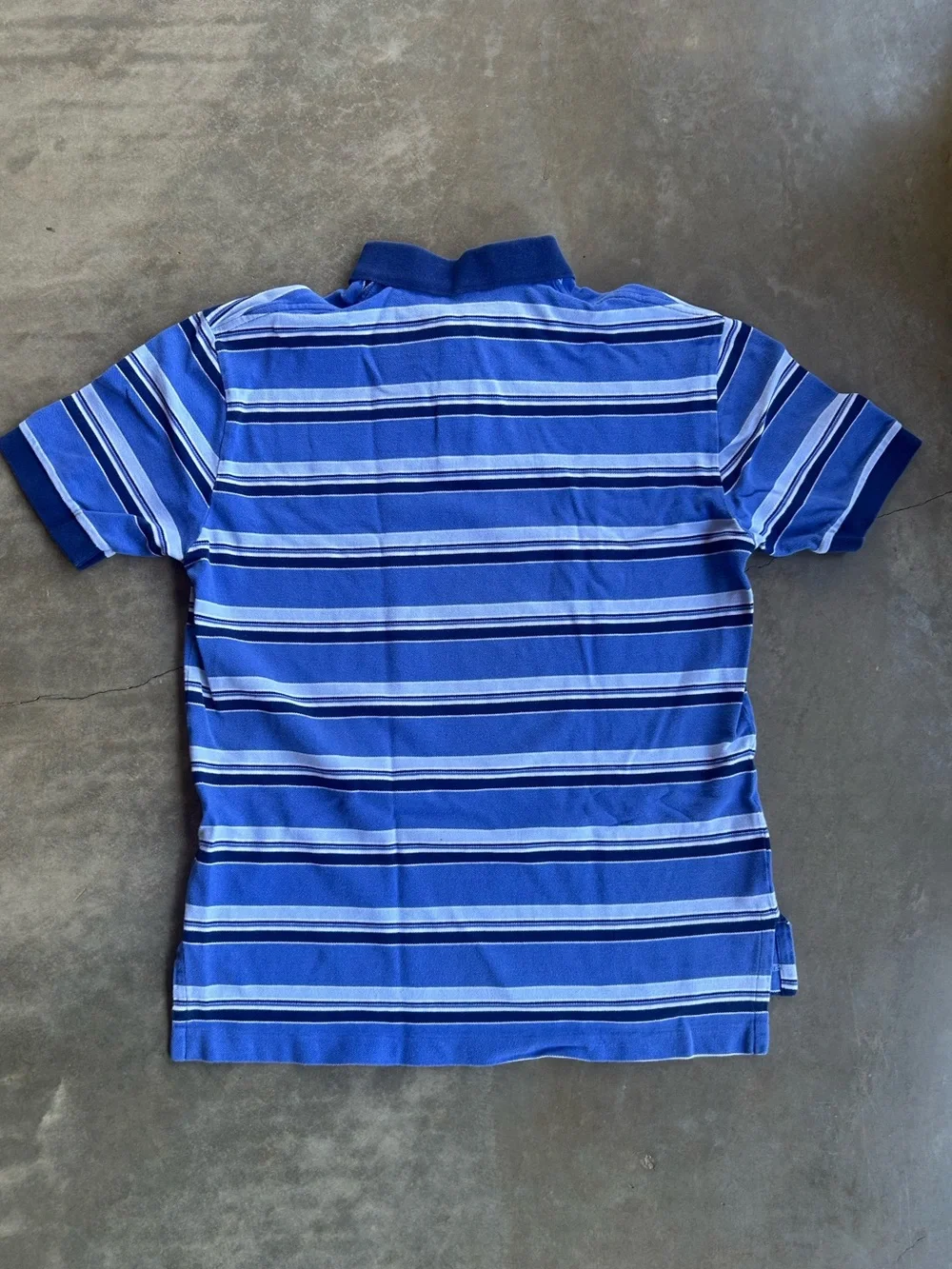 Ralph Lauren Navy and Light Blue Striped Polo